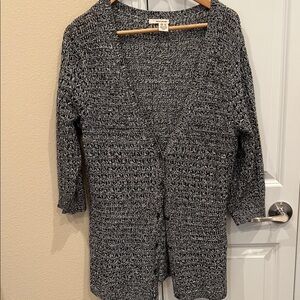 DKNY JEANS  Women's Black and White Knit Cardigan